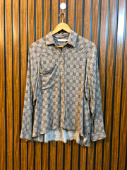 Chest 21  Length 24 To 25  Fabric Cotton Women's Western Full Sleeve Top