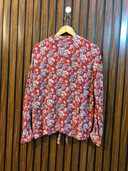 Chest 22  Length 25  Fabric Linen Women's Fashion Full Sleeve Top
