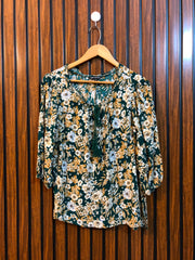 Chest 19  Length 24  Fabric Linen Ladies Branded Summer Top