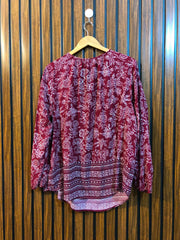 Chest 23  Length 24  Fabric Linen Western Women's New Arrival Top