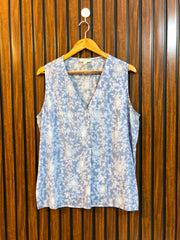 Chest 21  Lenght 24  Fabric cotton silk Chic Western Sleeve Top