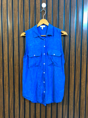Chest 19  Lenght 26 to 27  Fabric linen Imported Branded Sleeve Top