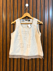 Chest 17  Lenght 19  Fabric linen Trendy Imported Women's Top