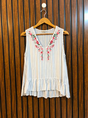 Chest 17  Lenght 20 to 23  Fabric linen Imported Ladies Fashion Top