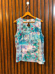 Chest 20  Lenght 23  Fabric linen Imported Western Fashion Top