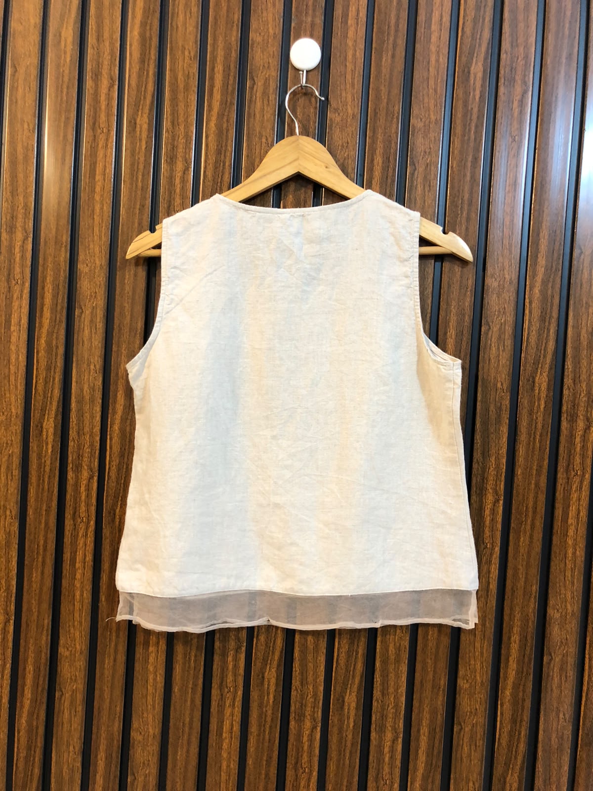 Chest 17  Lenght 19  Fabric linen Trendy Imported Women's Top