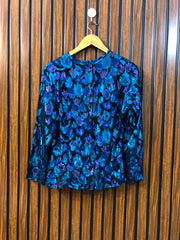 Chest 17.5  Length 22  Fabric Chiffon Western Branded Women's Party Wear Top Collection