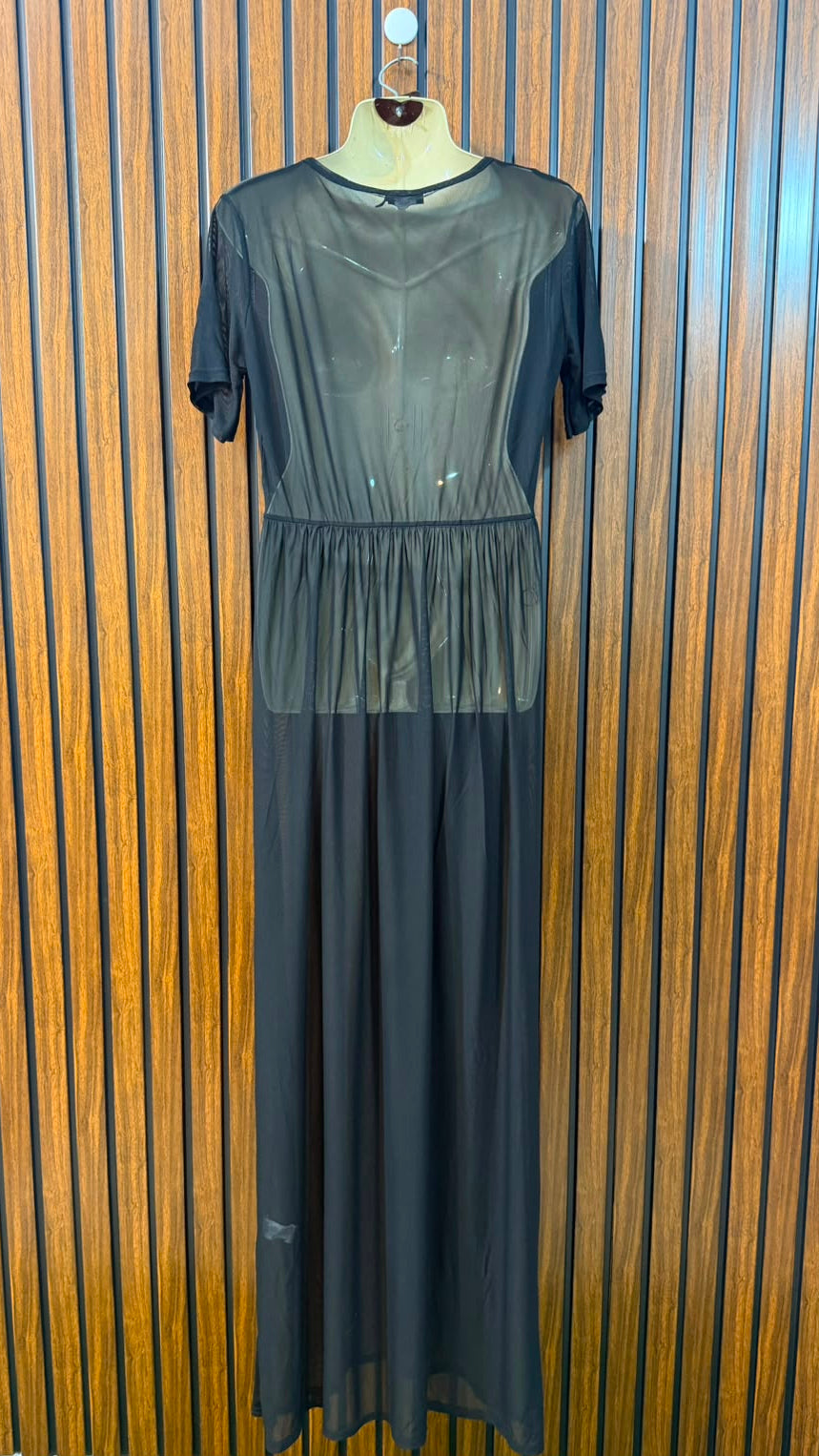 Chest 20  Length 59  Fabric Net Western Branded Women's Long Maxi Dress Collection