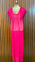 Chest 22  Length 55  Fabric Net Modern Women's Long Maxi Dresse