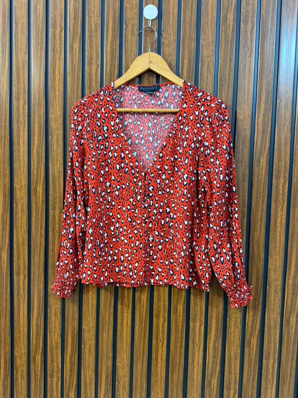 Chest 17  Length 21  Fabric Chiffon Women's Branded Casual Top