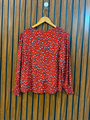 Chest 17  Length 21  Fabric Chiffon Women's Branded Casual Top