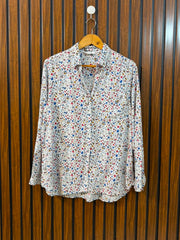 Chest 19  Length 26 To 27  Fabric Linen Western Women's Casual Full Sleeve Top