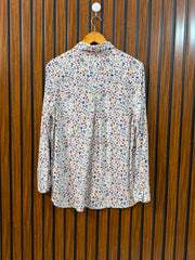 Chest 19  Length 26 To 27  Fabric Linen Western Women's Casual Full Sleeve Top