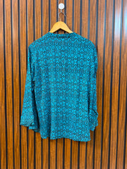 Chest 20  Length 27 To 28  Fabric Linen Women's Elegant Full Sleeve Top