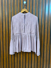 Chest 20  Length 24  Fabric Net And Rayon Women's Western Wear Full Sleeve Top