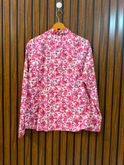 Chest 20  Length 25  Fabric Cotton Silk Women's Modern Summer Full Sleeve Top