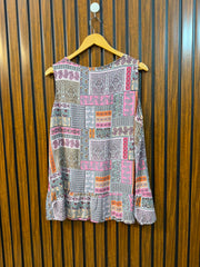Chest 20  Length 26  Fabric Linen Western Women's Sleeveless Summer Top