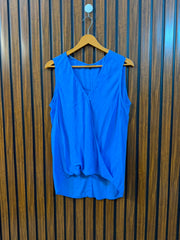 Chest 20  Length 23 To 25  Fabric Cotton Silk Branded Sleeveless Top for Women