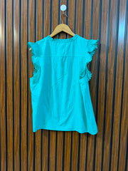 Chest 20  Length 22.5  Fabric Cotton Branded Women's Trendy Top