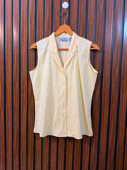 Chest 18  Length 22  Fabric Cotton Silk Women's Modern Summer Top