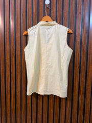 Chest 18  Length 22  Fabric Cotton Silk Women's Modern Summer Top