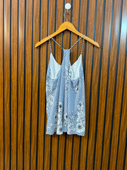 Chest 17  Length 25  Fabric Linen Branded Summer Top for Ladies