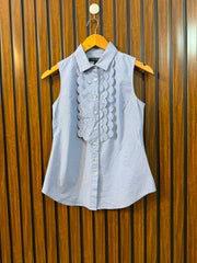 Chest 16  Length 22.5  Fabric Cotton Silk Western Branded Ladies Top