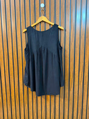 Chest 21  Length 24 To 26  Fabric Linen Women's Trendy Sleeveless Top