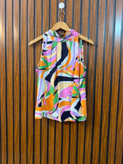 Chest 20  Length 21  Fabric Linen Ladies Western Summer Top