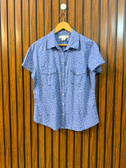 Chest 19  Length 23  Fabric Cotton Western Branded Women's Summer Half Sleeve Top