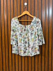 Chest 18  Length 19  Fabric Rayon Women's Western Half Sleeve Top