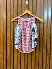 Chest 16  Length 18  Fabric Linen Western Women's Modern Top