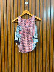Chest 16  Length 18  Fabric Linen Western Women's Modern Top