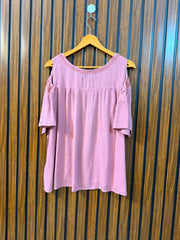 Chest 24  Length 23.5  Fabric Rayon Women's Half Sleeve Everyday Top