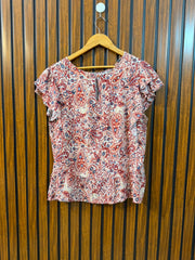 Chest 21  Length 22  Fabric Linen Women's Stylish Summer Top