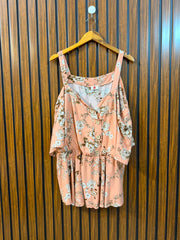 Chest 23  Length 29  Fabric Linen Women's Western Everyday Top