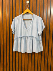Chest 19  Length 22  Fabric Rayon Women's Casual Western Top