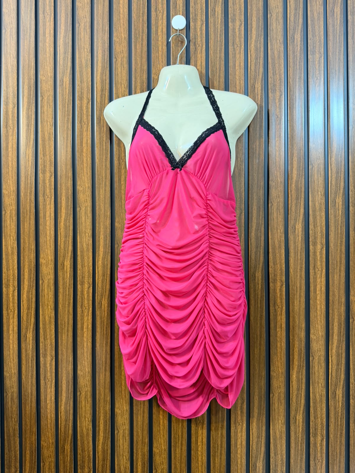 Chest 19  Lenght 30  Fabric net Classic Women's Mini Dress