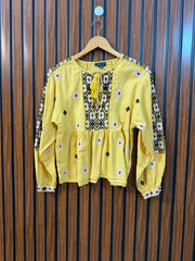 Chest 16  Lenght 20  Fabric cotton Women's Western Full Sleeve Top