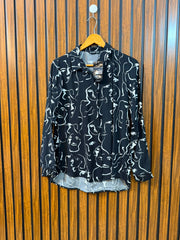 Chest 17  Lenght 25 to 27  Fabric linen Elegant Women's Full Sleeve Top