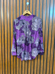 Chest 19  Lenght 25 to 27  Fabric linen Elegant Women's Full Sleeve Top