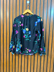 Chest 18  Lenght 22  Fabric linen Women's Chic Full Sleeve Top