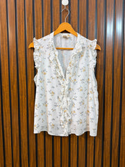 Chest 20  Length 22  Fabric Linen Women's Sleeveless Top for Everyday Wear