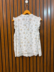 Chest 20  Length 22  Fabric Linen Women's Sleeveless Top for Everyday Wear