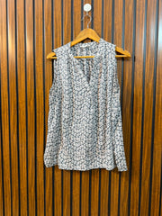 Chest 21  Length 24  Fabric Linen Women's Smart Sleeveless Top