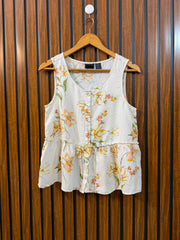 Chest 17  Length 21.5  Fabric Cotton Women's Sleeveless Outfit Top