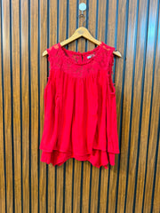 Chest 20  Length 23  Fabric Cotton Silk Women's Wardrobe Sleeveless Top