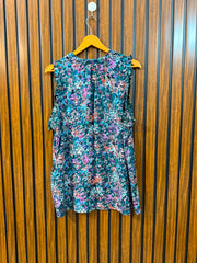 Chest 22  Length 27  Fabric Chiffon Women's Sleeveless Collection Top