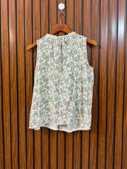 Chest 19  Length 22  Fabric Linen Women's Sleeveless Fashion Top
