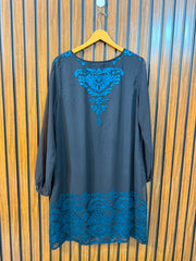 Chest 20  Length 37  Fabric Chiffon Women's Long Top Fashion Collection